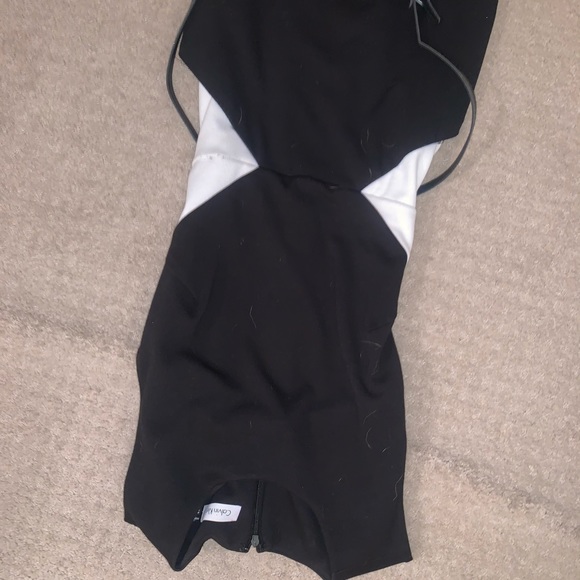 black midi work dress